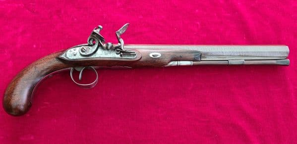 A fine Flintlock Duelling pistol made by Gurd of London. Circa 1790-1810, FOR SALE. Ref 3261.